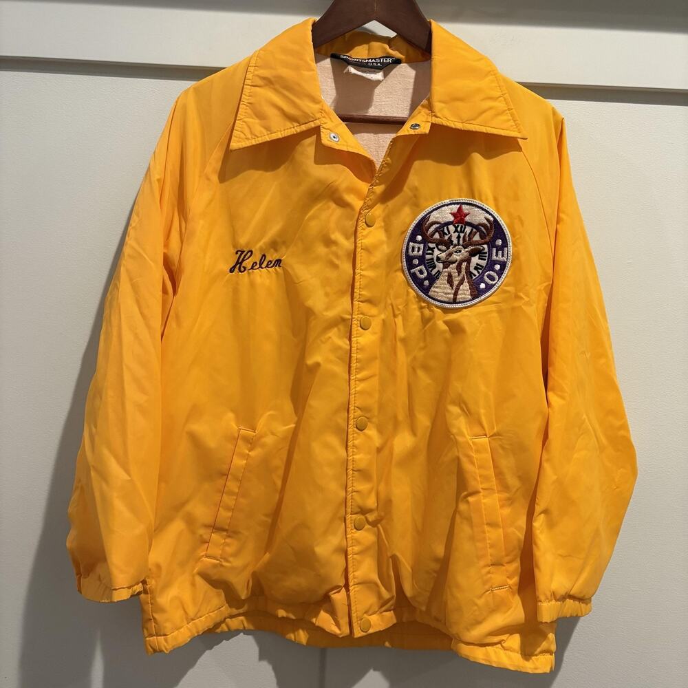 Vintage Elks Jacket Womens Medium Bethlehem 2233 Selkirk NY‎ 80s Sportsmaster